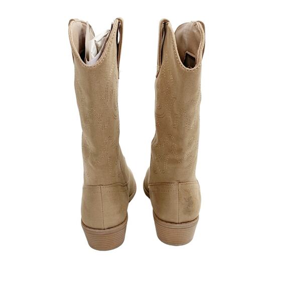 MADDEN GIRL Silverton Western Pull On Faux Leather Boots In Tan Fab - Picture 5 of 9